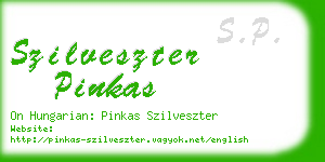 szilveszter pinkas business card